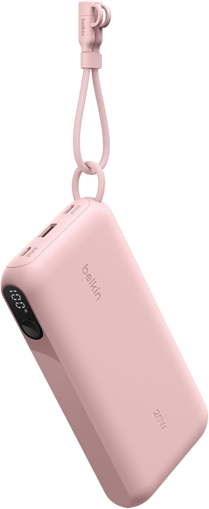 Belkin Batterie Externe USB-C 20 000 mAh, Power Bank avec 2 Ports Type C et 1 Port USB-A