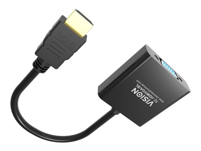 Vision câble vidéo et adaptateur TC-HDMIVGA/BL - HDMI Type A (Std) VGA (D-Sub)