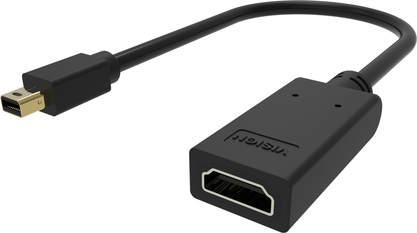 Adaptateur professionnel Noir mini-DisplayPort vers HDMI - VISION