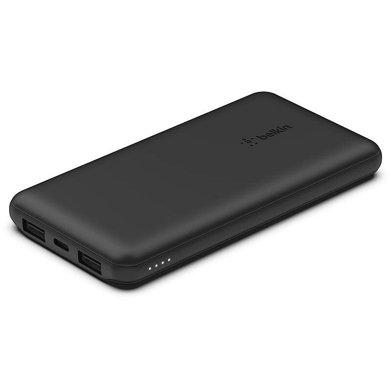 Belkin Batterie externe 3 ports 10K avec câble USB-A vers USB-C noir